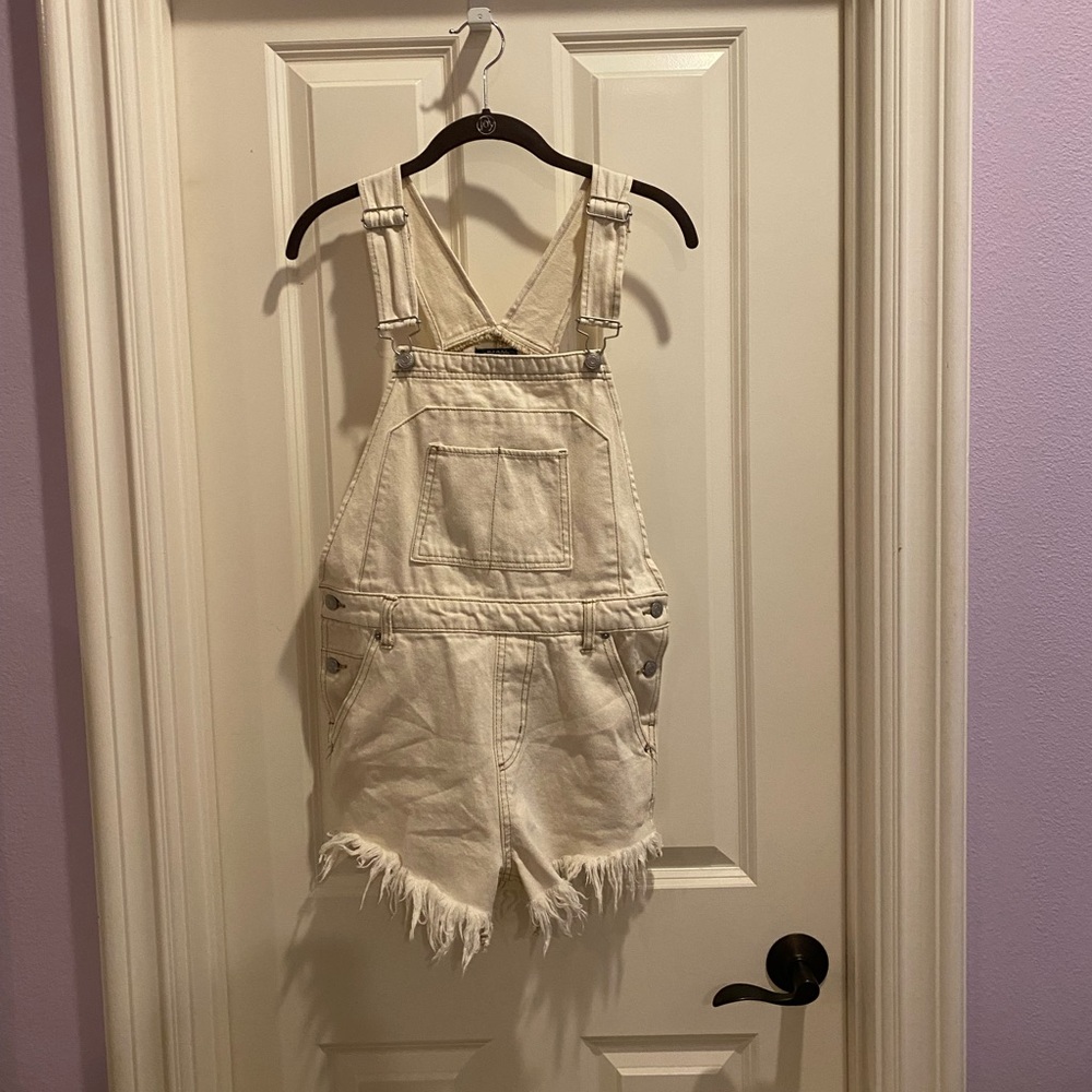 White Short Overalls